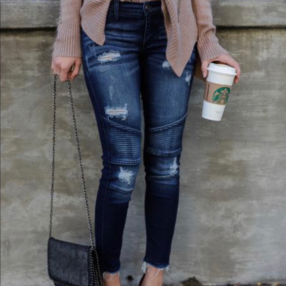 Vici piped lined jeans size 7